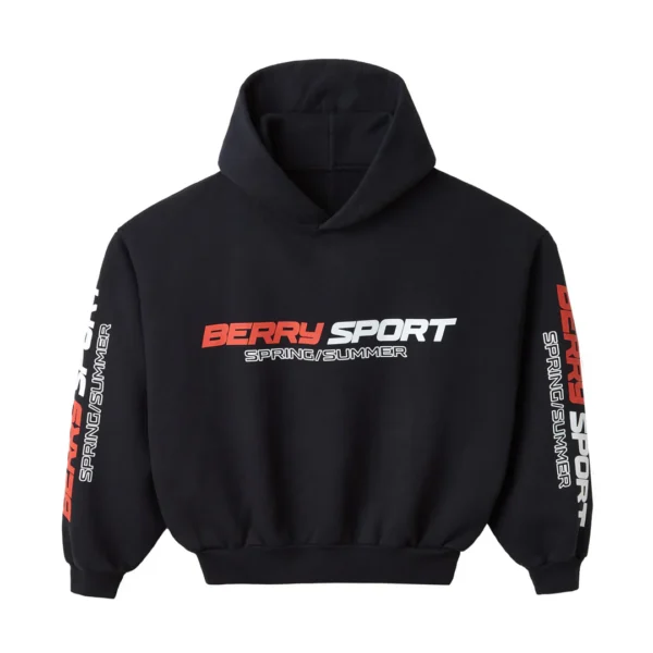 Raspberry Hills Berry Sport Black Hoodie