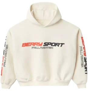 Raspberry Berry Sport Cream Hoodie